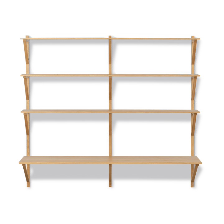 BM29 półka z biurkiem 149x134 cm, Dąb lakierowany Fredericia Furniture