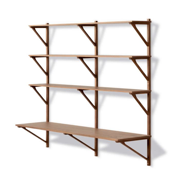 BM29 półka z biurkiem 149x134 cm - Drewno orzecha włoskiego lakierowane - Fredericia Furniture