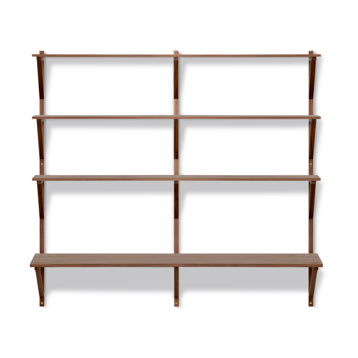 BM29 półka z biurkiem 149x134 cm, Drewno orzecha włoskiego lakierowane Fredericia Furniture