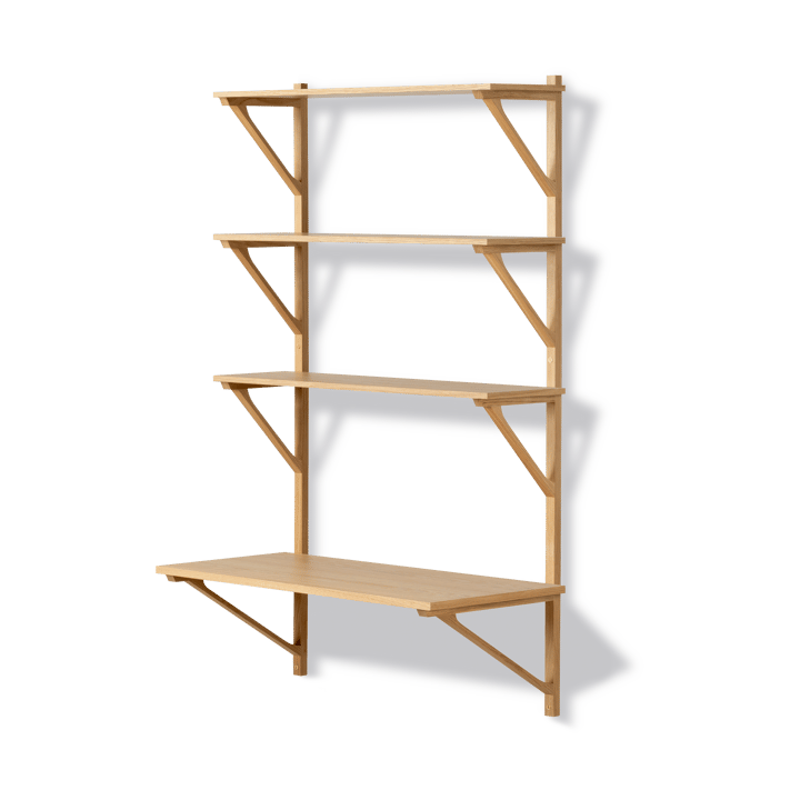 BM29 półka z biurkiem 78x134 cm - Dąb lakierowany - Fredericia Furniture