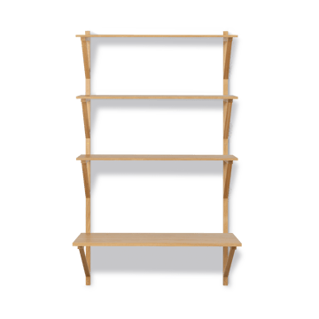 BM29 półka z biurkiem 78x134 cm - Dąb lakierowany - Fredericia Furniture