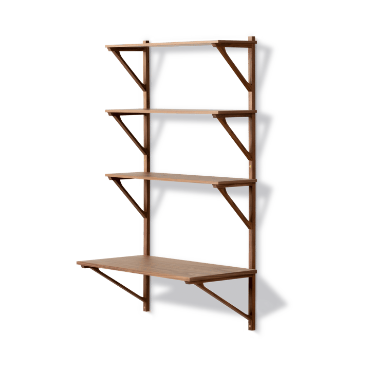 BM29 półka z biurkiem 78x134 cm - Drewno orzecha włoskiego lakierowane - Fredericia Furniture