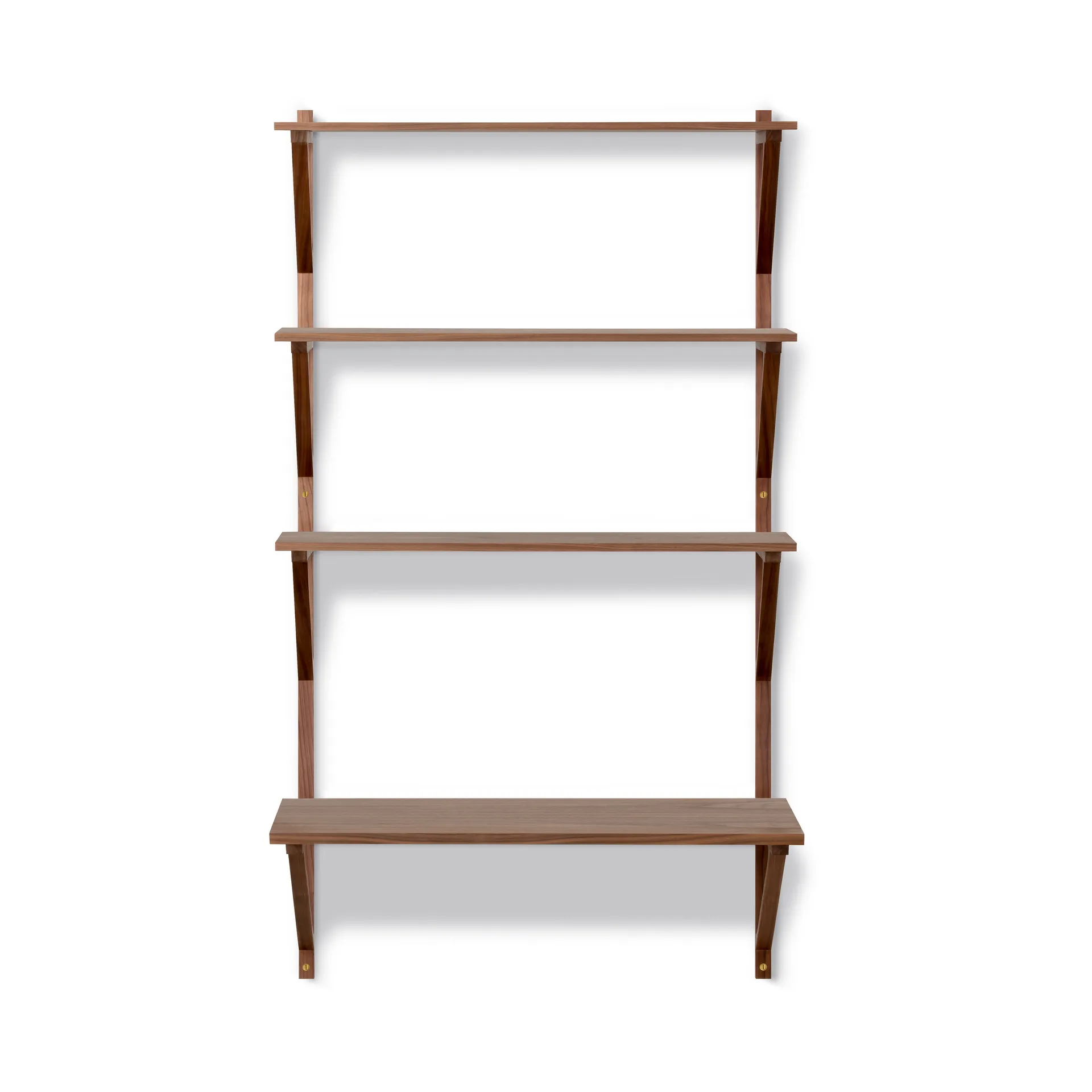 BM29 półka z biurkiem 78x134 cm, Drewno orzecha włoskiego lakierowane Fredericia Furniture