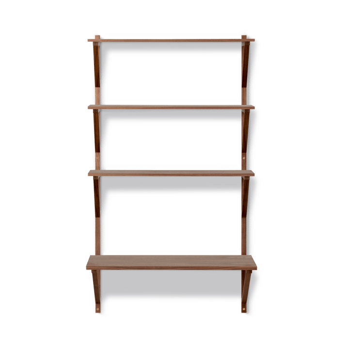 BM29 półka z biurkiem 78x134 cm, Drewno orzecha włoskiego lakierowane Fredericia Furniture
