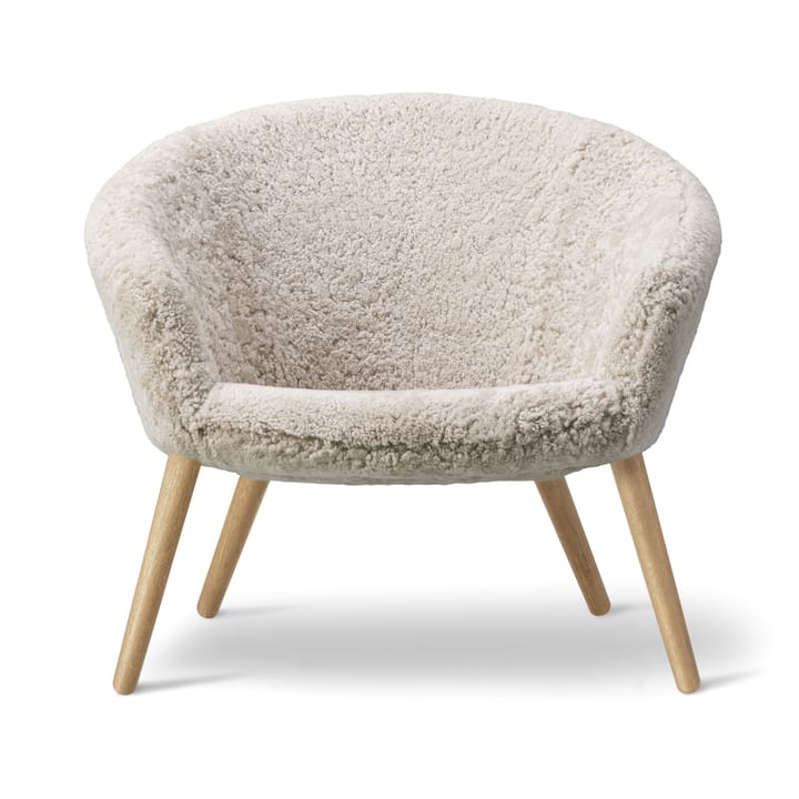 Fotel lounge Ditzel – owcza skóra - Moonlight - dąb - Fredericia Furniture