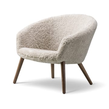 Fotel lounge Ditzel – owcza skóra - Moonlight - drewno orzecha włoskiego - Fredericia Furniture