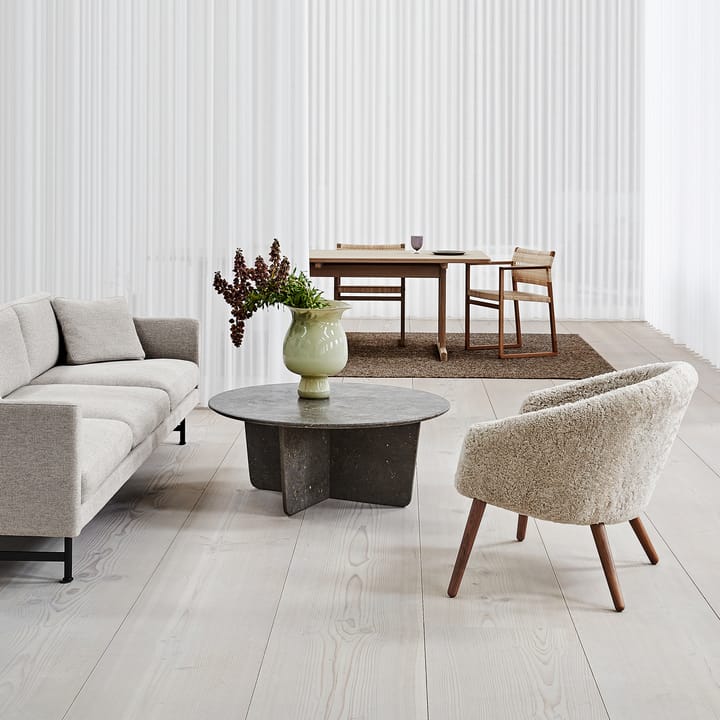 Fotel lounge Ditzel – owcza skóra, Moonlight - drewno orzecha włoskiego Fredericia Furniture