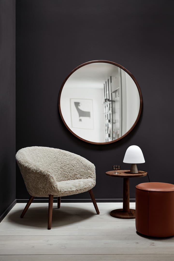 Fotel lounge Ditzel – owcza skóra, Moonlight - drewno orzecha włoskiego Fredericia Furniture