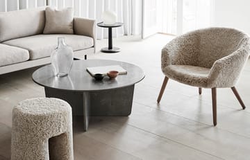 Fotel lounge Ditzel – owcza skóra - Moonlight - drewno orzecha włoskiego - Fredericia Furniture