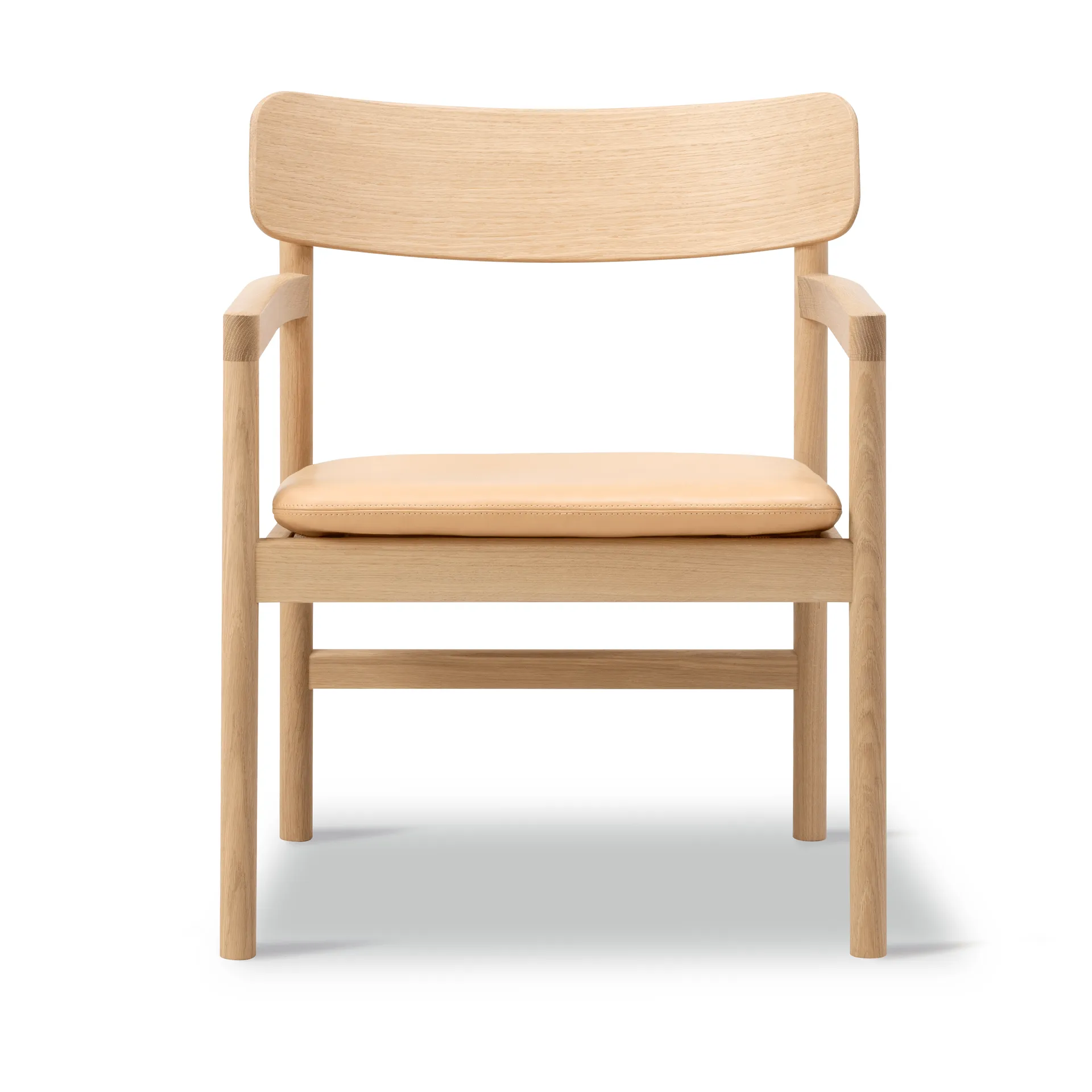 Fotel lounge, Vegeta skórzany-jasnoolejowany dąb Fredericia Furniture
