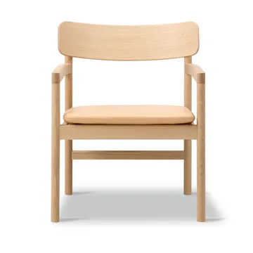 Fotel lounge - Vegeta skórzany-jasnoolejowany dąb - Fredericia Furniture