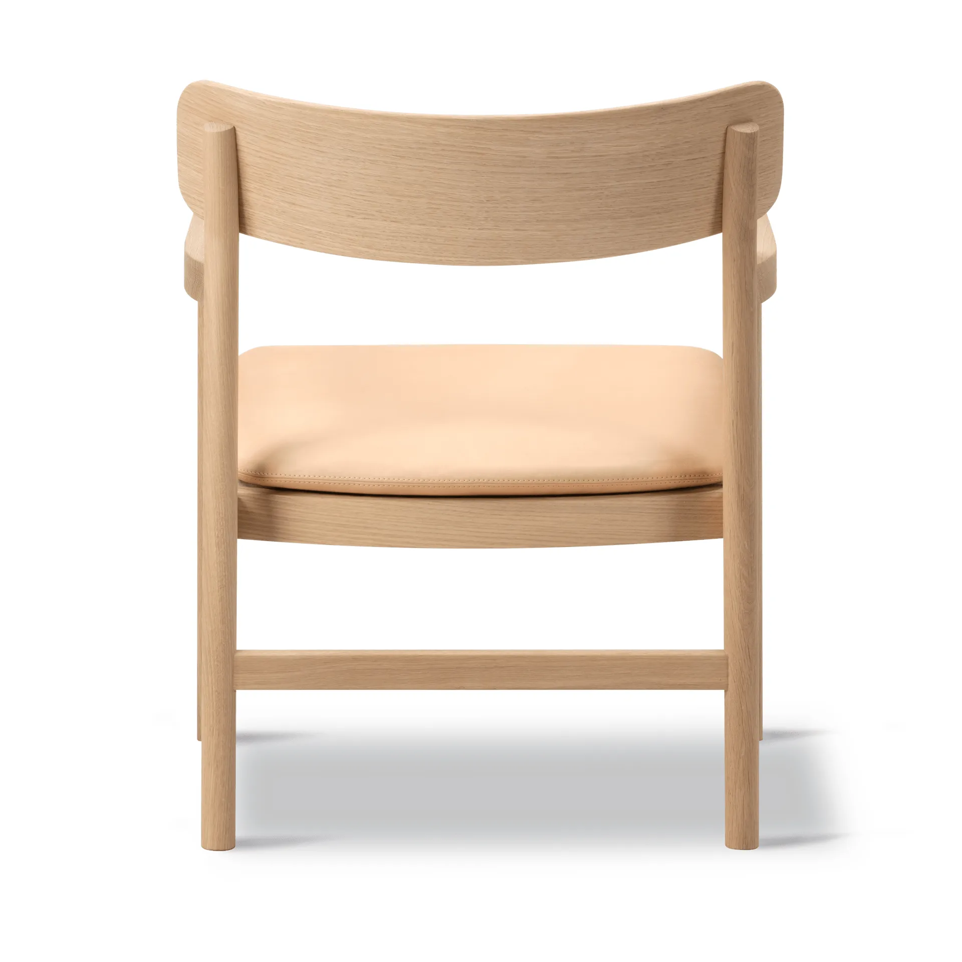 Fotel lounge, Vegeta skórzany-jasnoolejowany dąb Fredericia Furniture