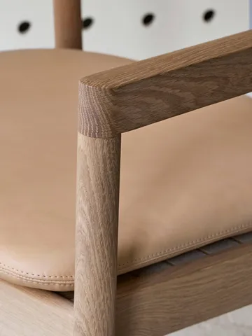 Fotel lounge - Vegeta skórzany-jasnoolejowany dąb - Fredericia Furniture