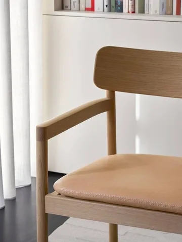 Fotel lounge - Vegeta skórzany-jasnoolejowany dąb - Fredericia Furniture