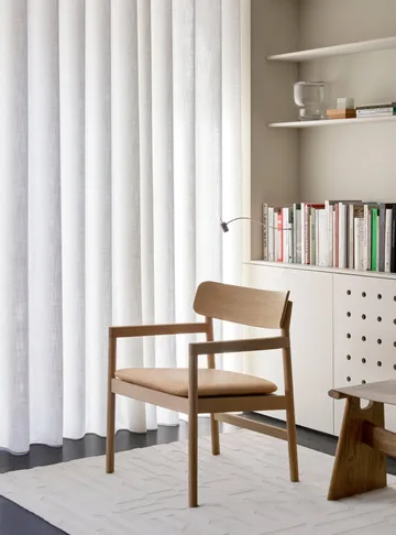 Fotel lounge - Vegeta skórzany-jasnoolejowany dąb - Fredericia Furniture
