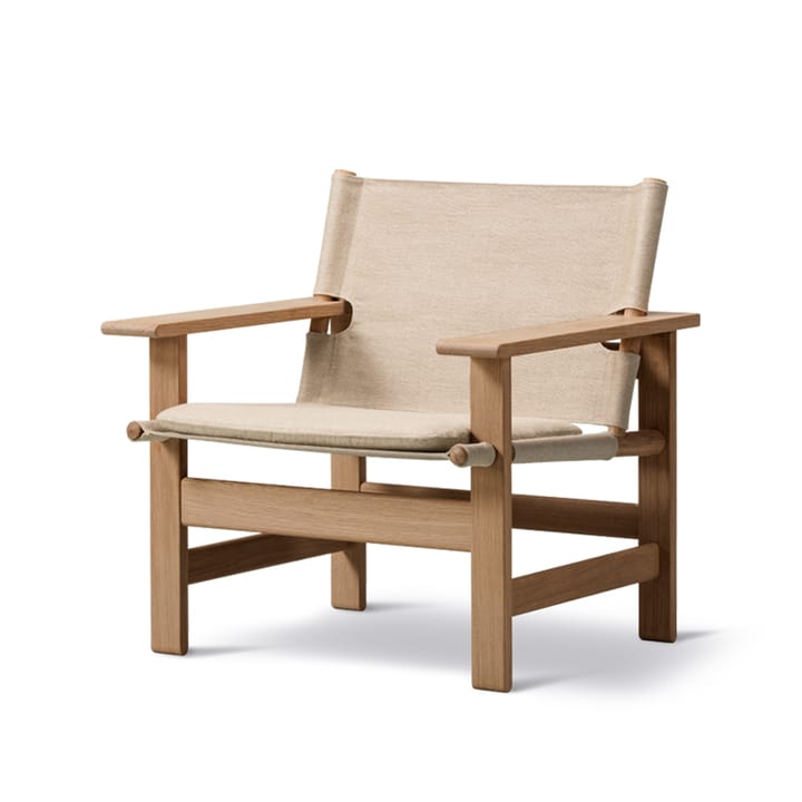 Fotel The Canvas Chair, Canvas naturalny - stelaż dębowy olejowany, w tym poduszka z canvasu Fredericia Furniture
