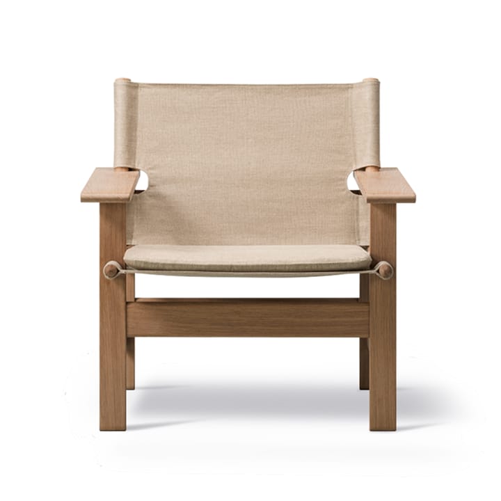 Fotel The Canvas Chair - Canvas naturalny - stelaż dębowy olejowany, w tym poduszka z canvasu - Fredericia Furniture