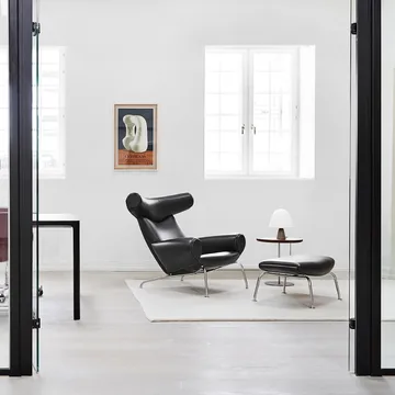 Fotel Wegner Ox - Skóra max 95-chrom - Fredericia Furniture