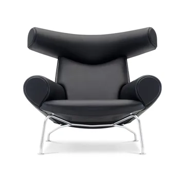 Fotel Wegner Ox - Skóra max 98-chrom - Fredericia Furniture