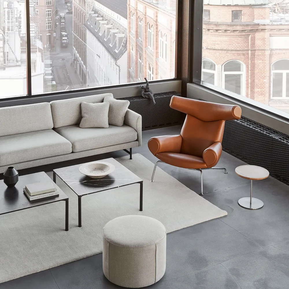 Fotel Wegner Ox, Skóra max 98-chrom Fredericia Furniture