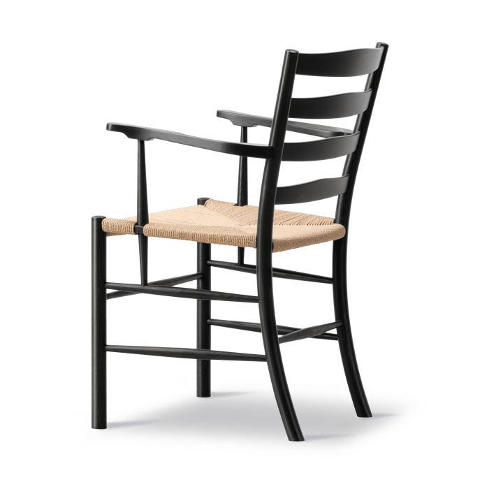 Fotel z podłokietnikami Klint, Plecionka naturalna - dąb czarny lakierowany Fredericia Furniture
