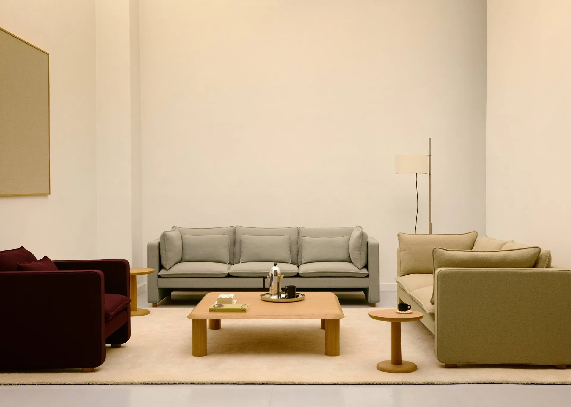 Jota sofa, Vidar 146-jasno olejowany dąb, 231 cm, 3-osobowa sofa Fredericia Furniture