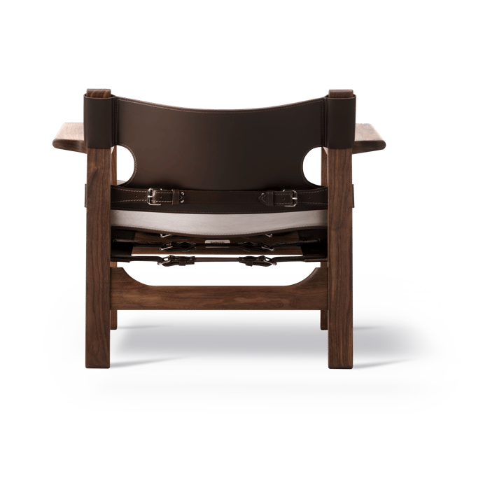 krzesło fotelowe The Spanish Chair, Skóra ciemnobrązowa - drewno orzecha włoskiego olejowane Fredericia Furniture