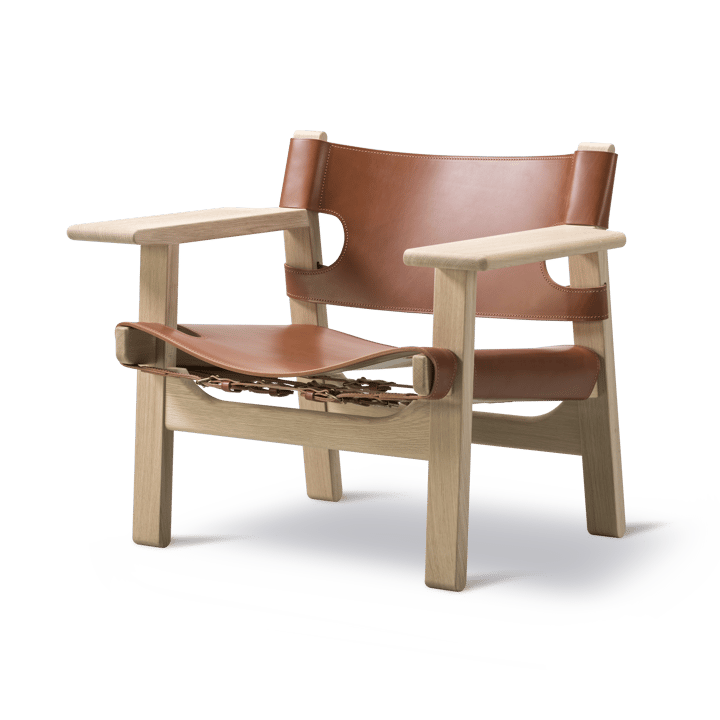 krzesło fotelowe The Spanish Chair, Skóra cognac - dąb jasny olejowany Fredericia Furniture