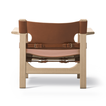 krzesło fotelowe The Spanish Chair - Skóra cognac - dąb jasny olejowany - Fredericia Furniture