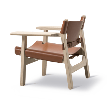 krzesło fotelowe The Spanish Chair - Skóra cognac - dąb jasny olejowany - Fredericia Furniture
