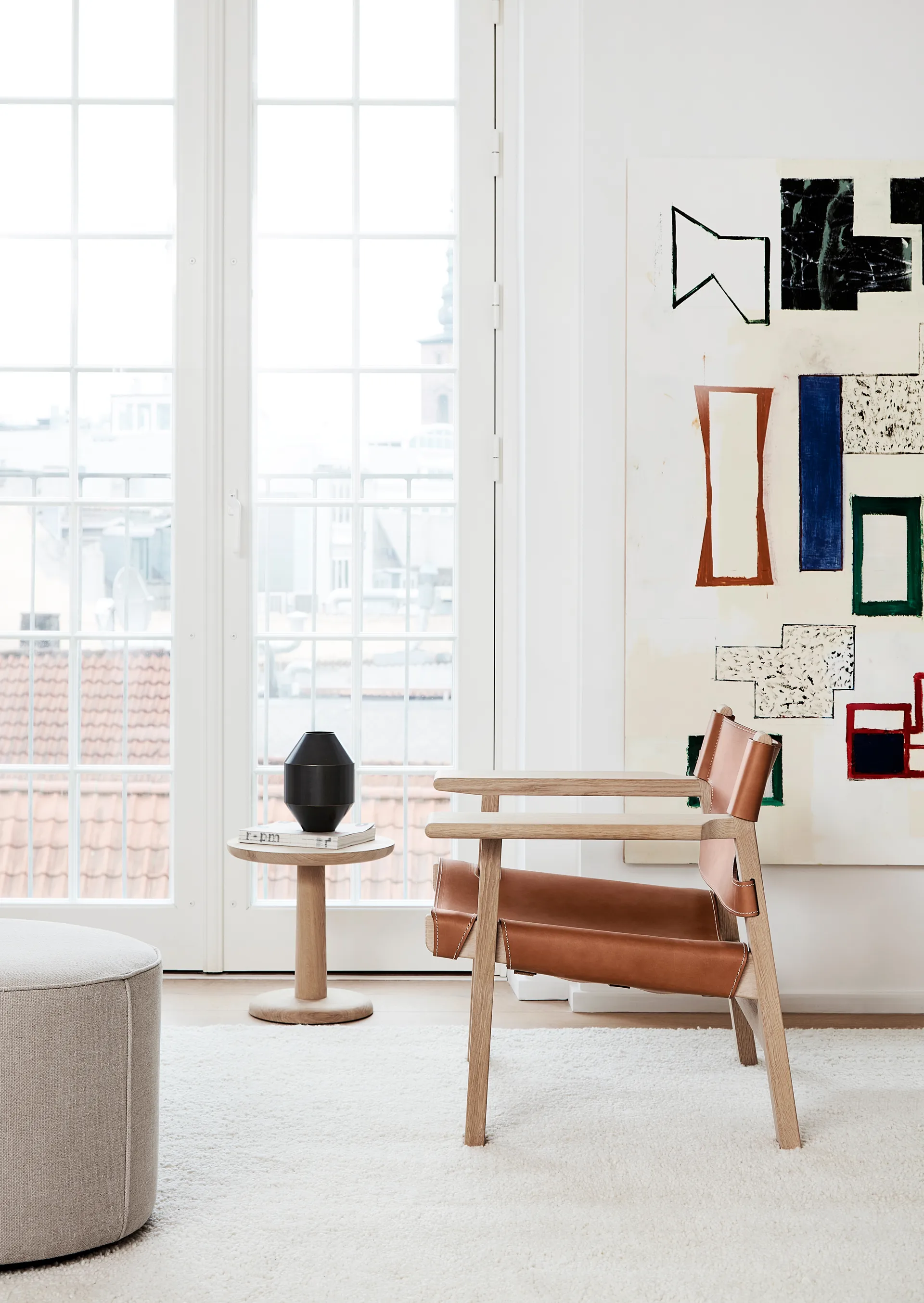 krzesło fotelowe The Spanish Chair, Skóra cognac - dąb jasny olejowany Fredericia Furniture