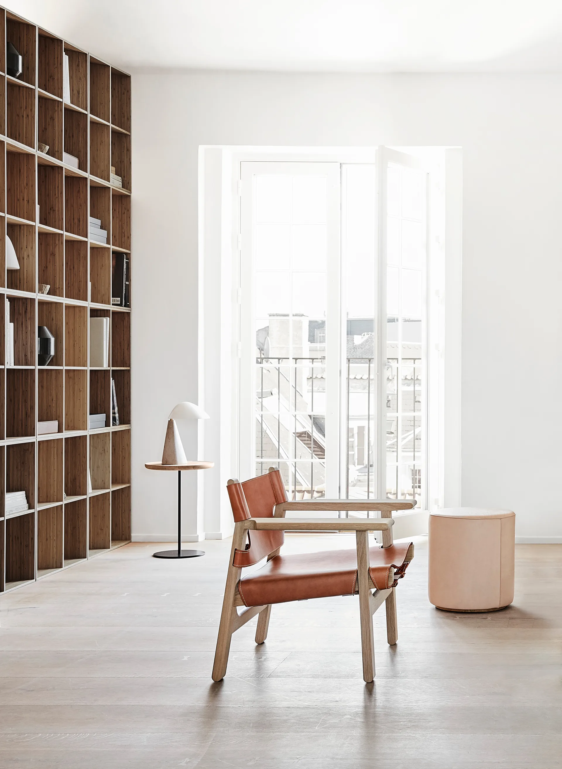 krzesło fotelowe The Spanish Chair, Skóra cognac - dąb jasny olejowany Fredericia Furniture