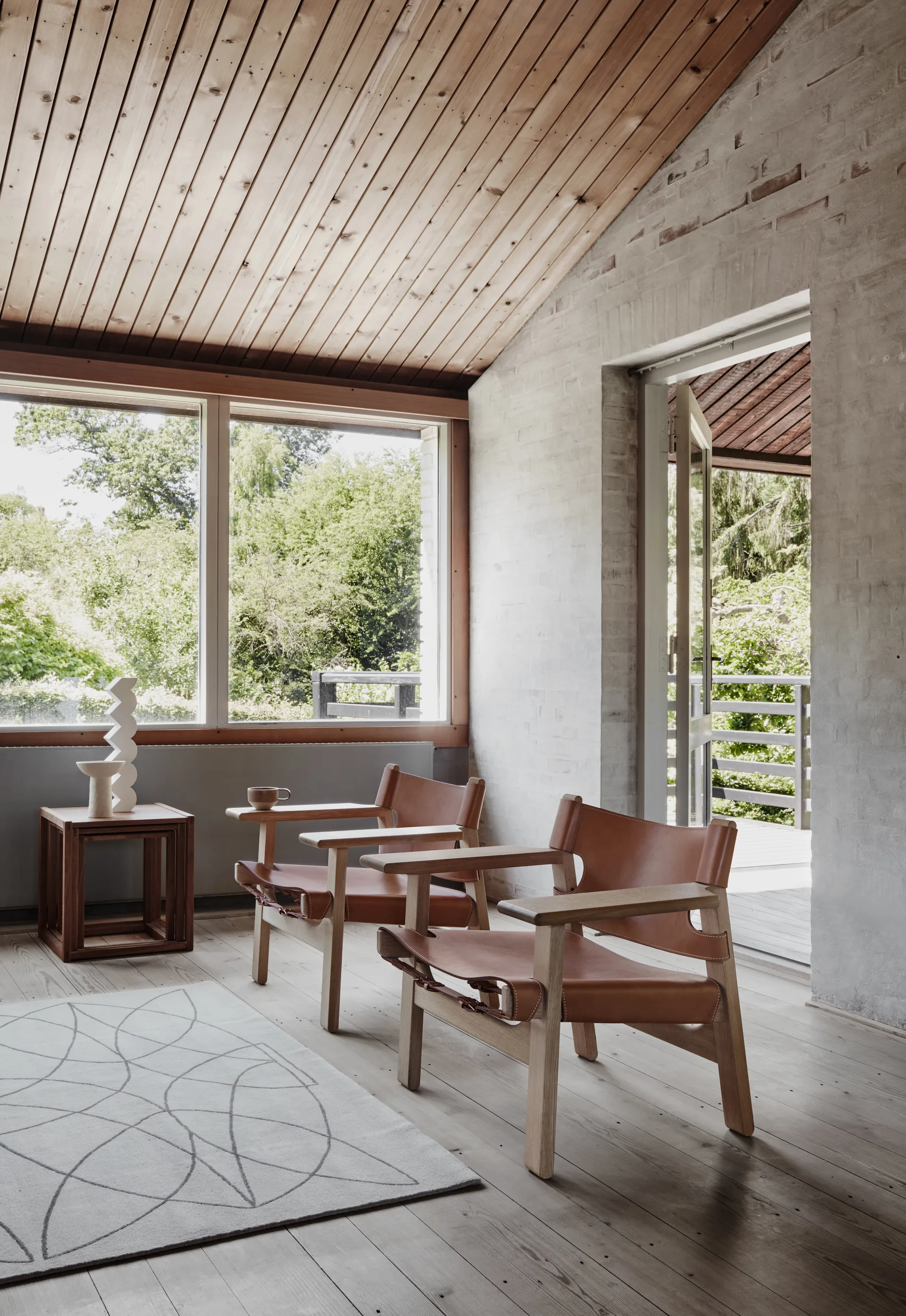 krzesło fotelowe The Spanish Chair, Skóra cognac - dąb jasny olejowany Fredericia Furniture