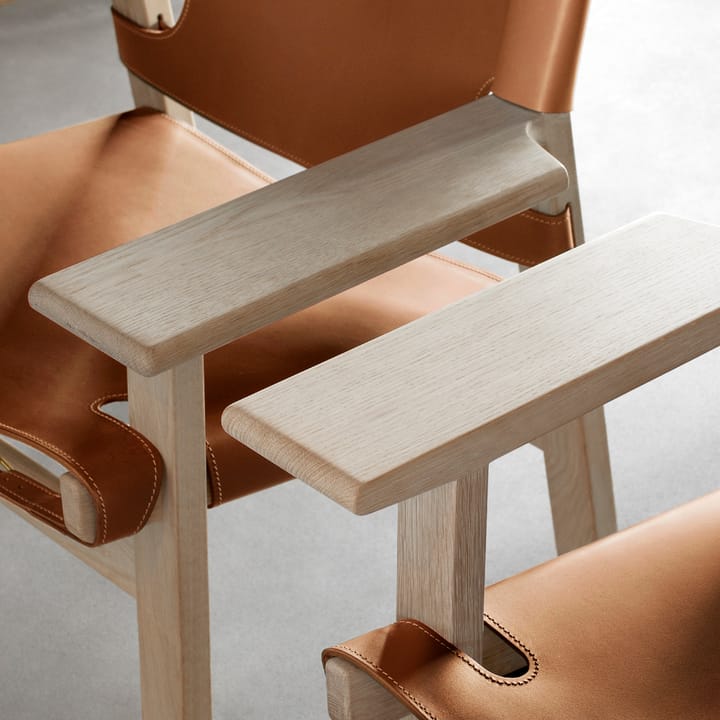 krzesło fotelowe The Spanish Chair, Skóra cognac - dąb olejowany Fredericia Furniture
