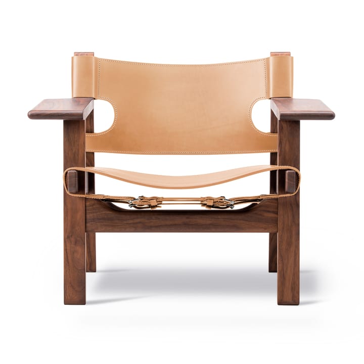 krzesło fotelowe The Spanish Chair - Skóra naturalna - drewno orzecha włoskiego olejowane - Fredericia Furniture