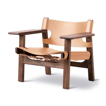 krzesło fotelowe The Spanish Chair - Skóra naturalna - drewno orzecha włoskiego olejowane - Fredericia Furniture