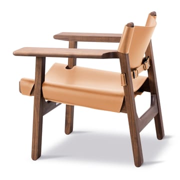 krzesło fotelowe The Spanish Chair - Skóra naturalna - drewno orzecha włoskiego olejowane - Fredericia Furniture