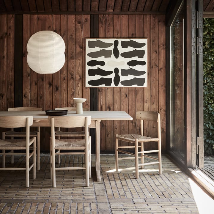 Krzesło J39, Dąb czarny lakierowany - plecionka czarna Fredericia Furniture
