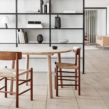 Krzesło J39 - Dąb czarny lakierowany - plecionka czarna - Fredericia Furniture