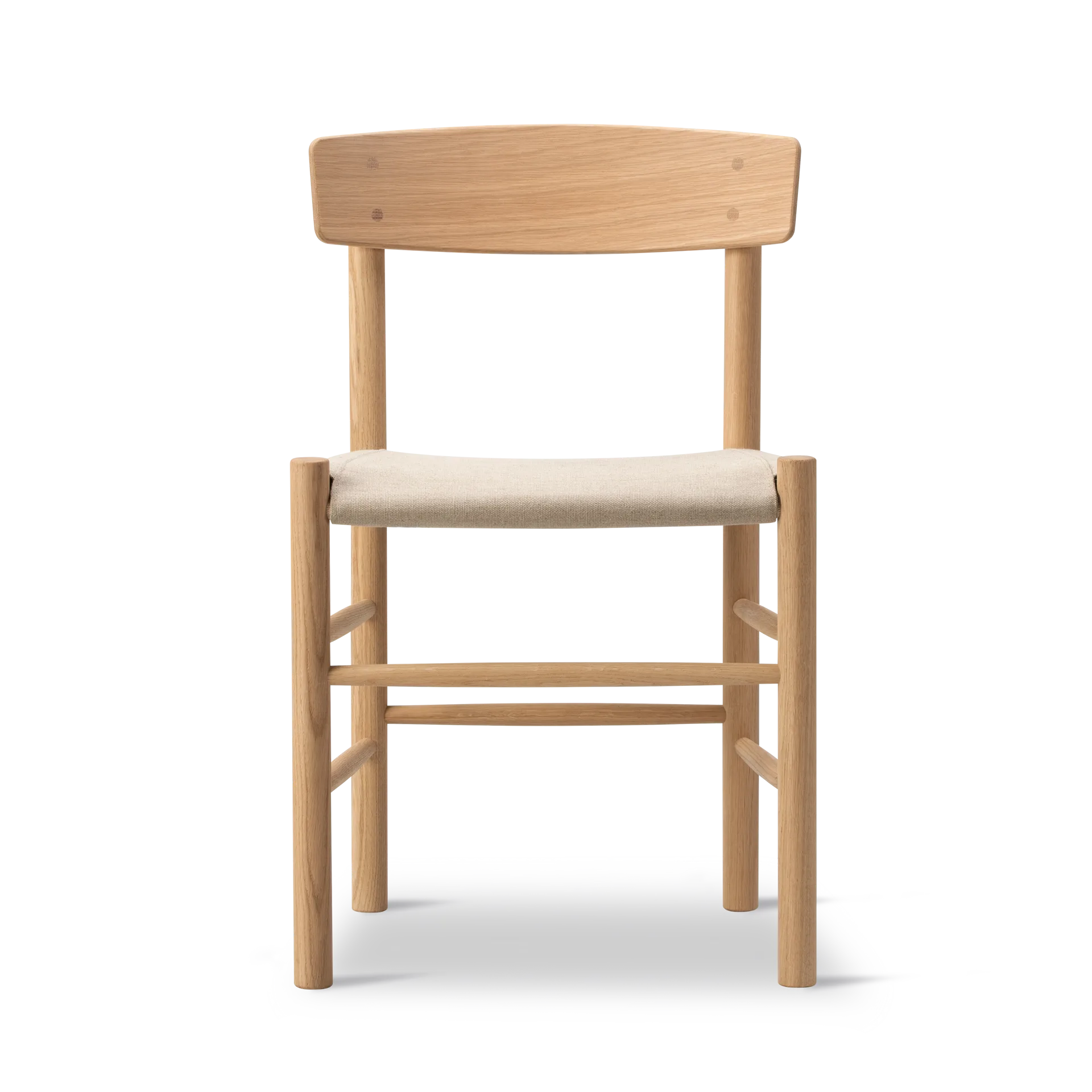 Krzesło J39, Dąb jasno olejowany-canvas naturalny Fredericia Furniture