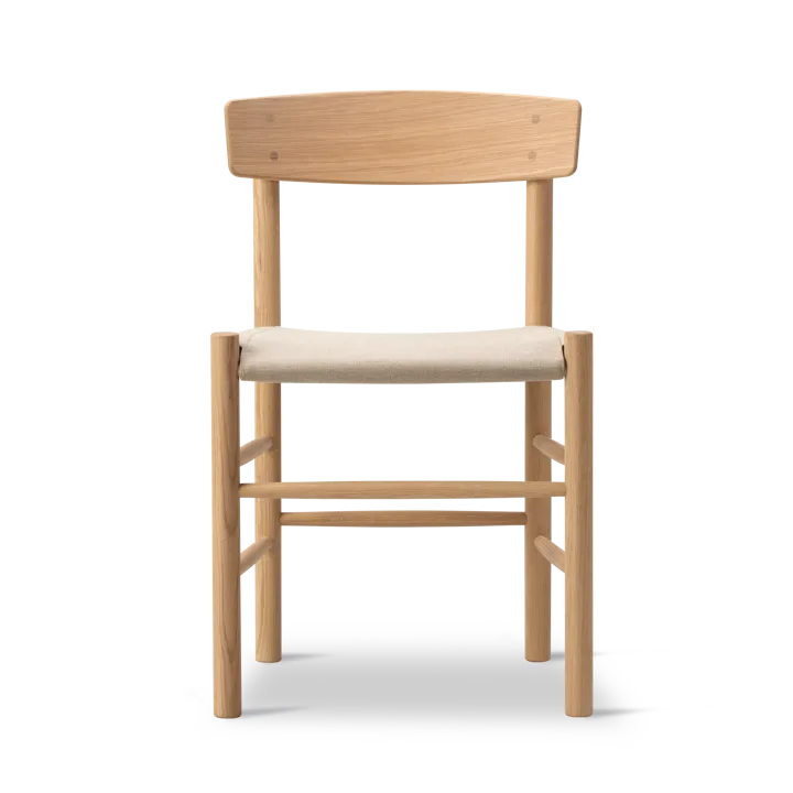Krzesło J39 - Dąb jasno olejowany-canvas naturalny - Fredericia Furniture