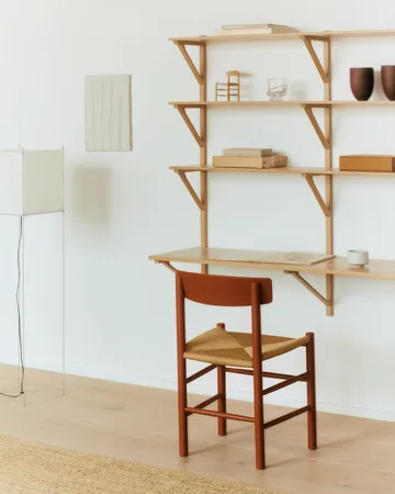 Krzesło J39 - Herritage red-pleciony naturalny - Fredericia Furniture