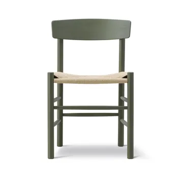 Krzesło J39 - Khaki green-pleciony naturalny - Fredericia Furniture