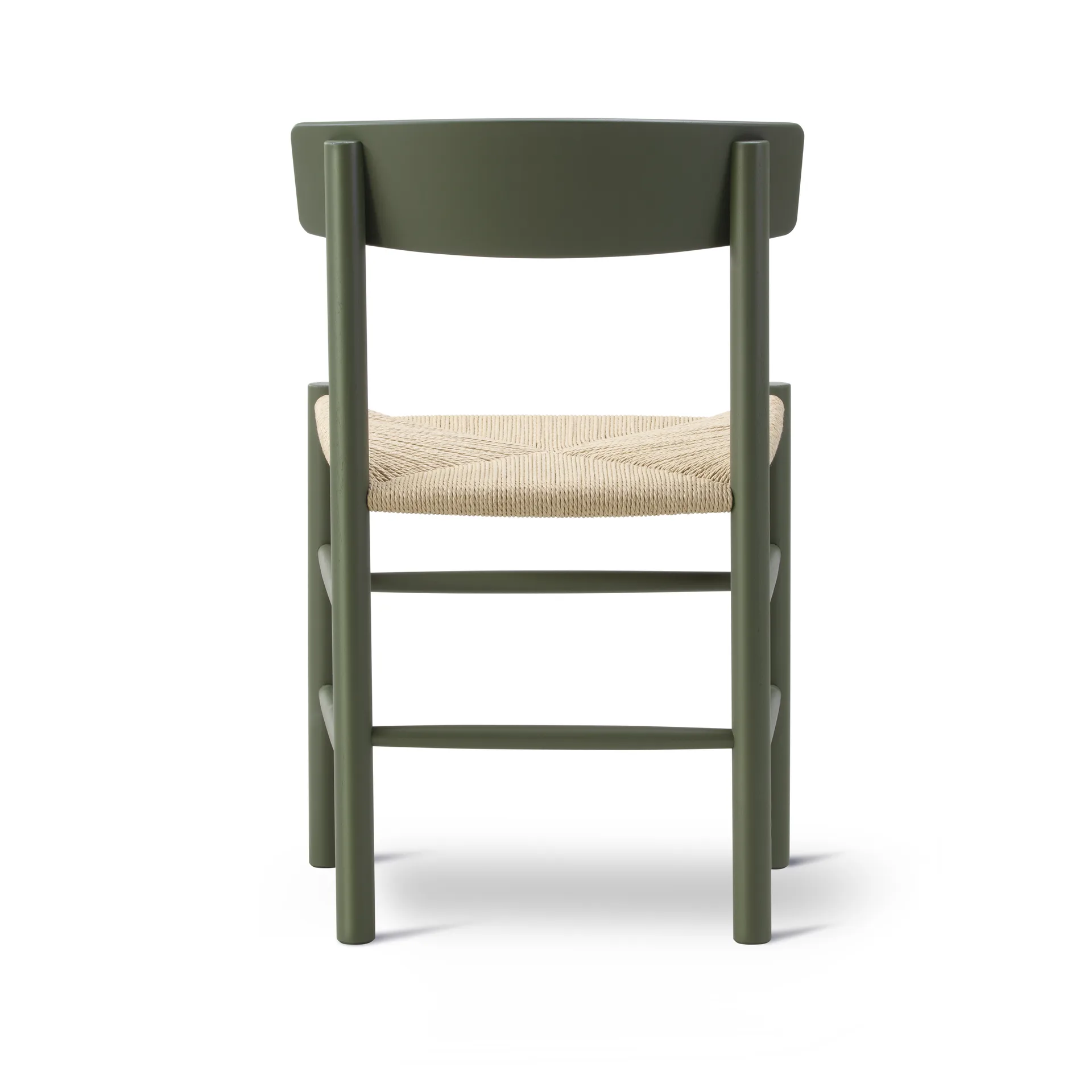 Krzesło J39, Khaki green-pleciony naturalny Fredericia Furniture