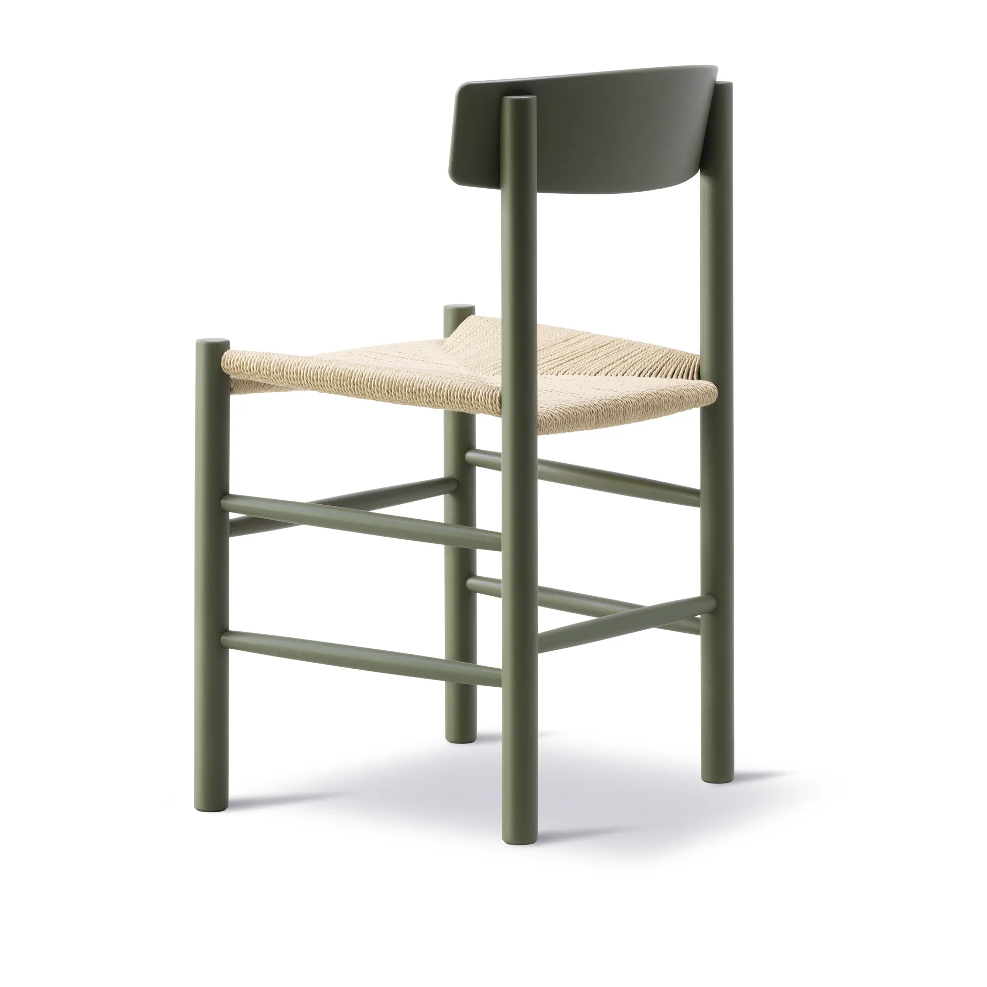 Krzesło J39, Khaki green-pleciony naturalny Fredericia Furniture
