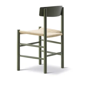Krzesło J39 - Khaki green-pleciony naturalny - Fredericia Furniture