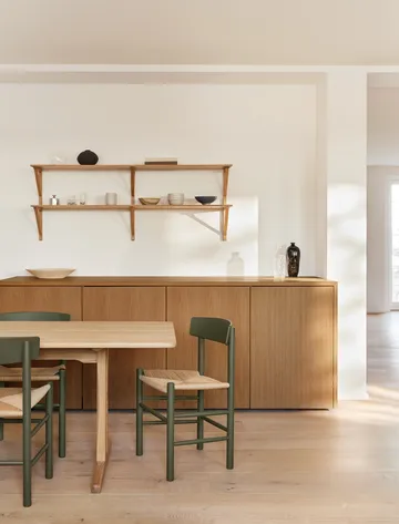 Krzesło J39 - Khaki green-pleciony naturalny - Fredericia Furniture