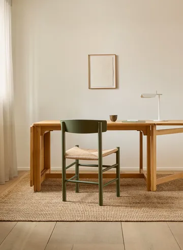 Krzesło J39 - Khaki green-pleciony naturalny - Fredericia Furniture
