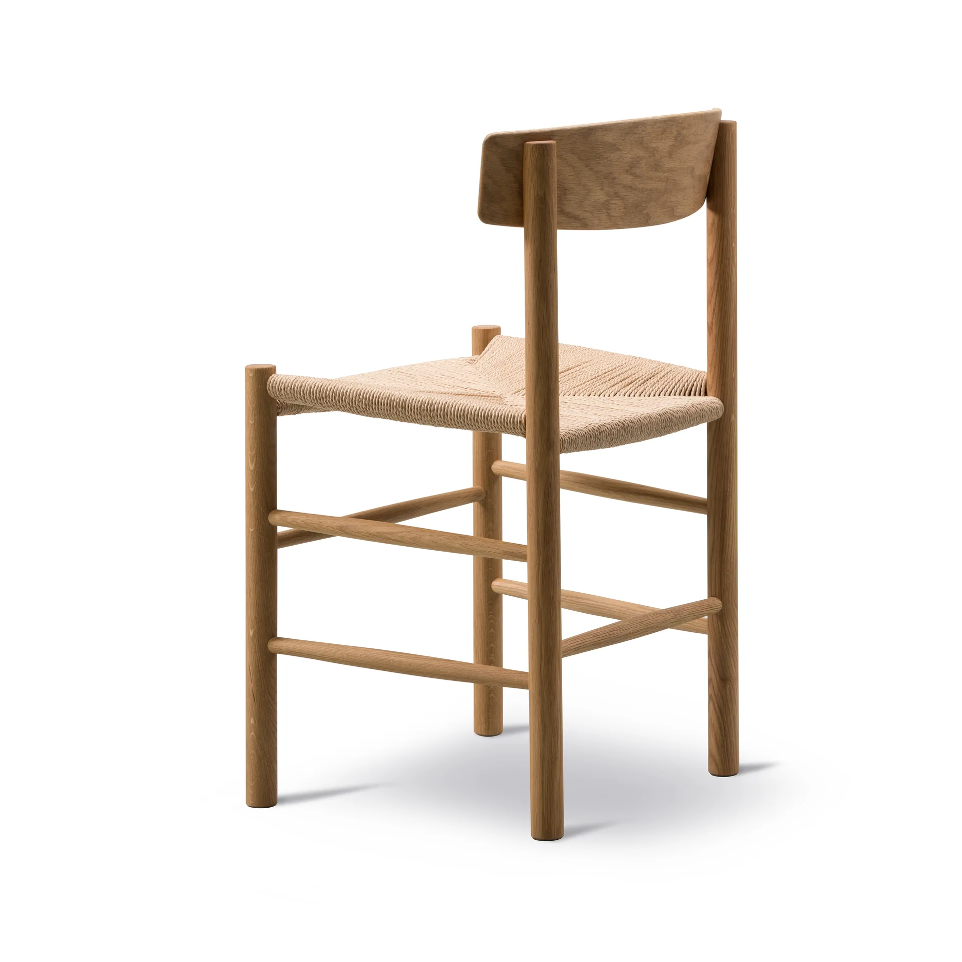 Krzesło J39, Olejowany dąb–plecionka natural, zestaw 4 szt.,  Fredericia Furniture