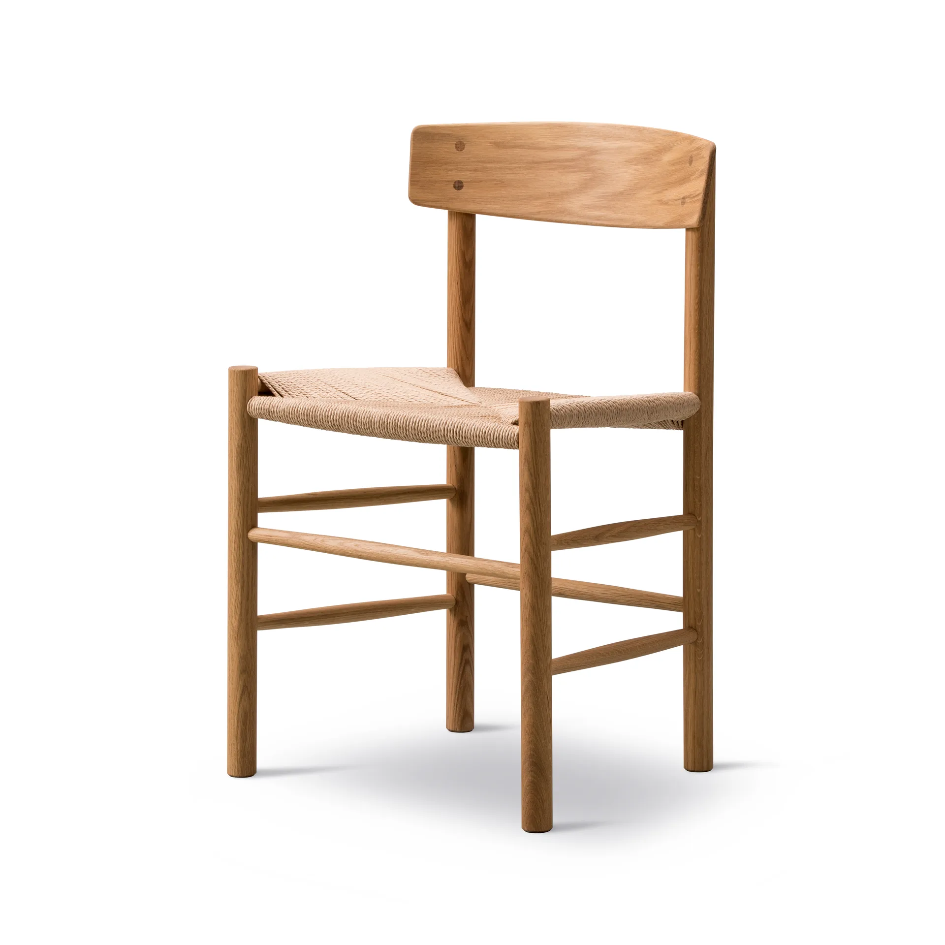 Krzesło J39, Olejowany dąb–plecionka natural, zestaw 6 szt.,  Fredericia Furniture